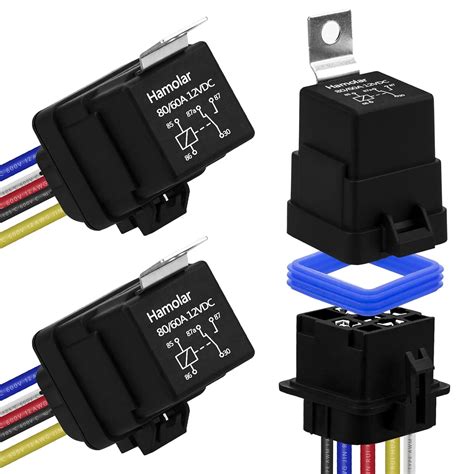 Buy Hamolar Pack V Dc Waterproof Car Relay And Harness