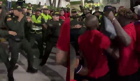 Pelea Entre Jugadores Del América De Cali Y La Policía