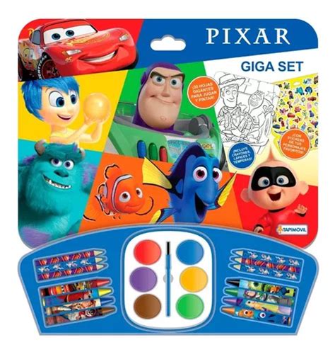 Pixar Disney Juego De Arte Y Dibujo Con Stickers Tapimovil Mercadolibre