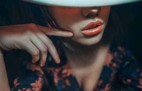 Wallpaper Face Model Lipstick Lips For Mobile And Desktop Section