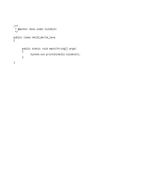 Hello World Java | PDF