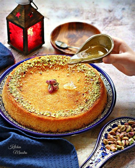 Kunafa Middle Eastern Dessert Middle Eastern Desserts Arabic Sweets Recipes Arabic Dessert