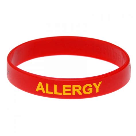 mediband Allergy Alert Medical ID Silicone Bracelet