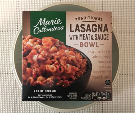 Marie Callender S Traditional Lasagna With Meat And Sauce Bowl Review Freezer Meal Frenzy