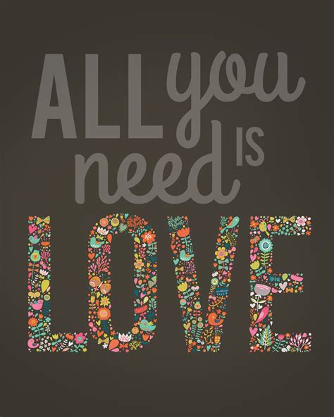 All You Need Is Love Printable Frases Sabias Frases Inspiradoras