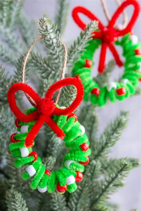 Pipe Cleaner Wreath Ornament My Crafty Mama