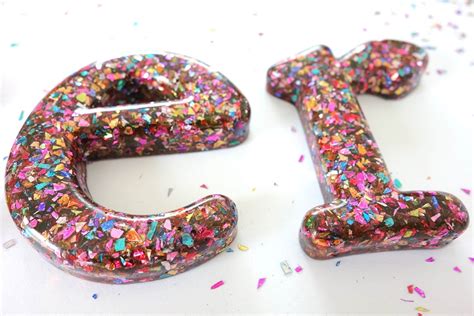 Glitter Decorative Number Seven Glitter Number 7 Resin