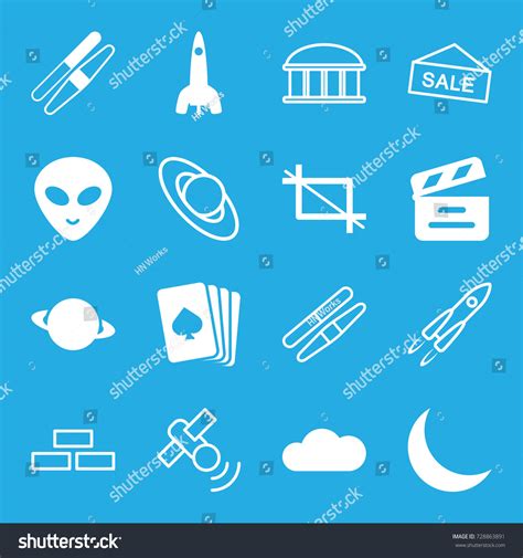 Space Icons Set Set 16 Space Stock Vector Royalty Free 728863891