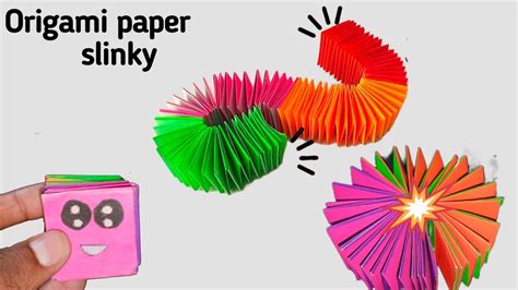 How to make a PAPER ANTISTRESS SLINKY ΤΟΥ Easy Origami YouTube