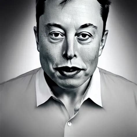 Terrified Elon Musk Big Head Award Winning Portrait Stable