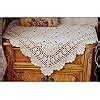 Amazon Hetao 100 Cotton Handmade Crochet Square Tablecloth