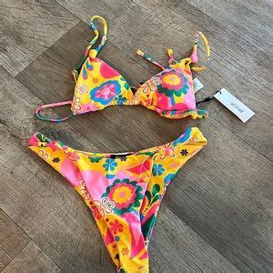 Nasty Gal Swim Retro Floral Knot Triangle Bikini Set Poshmark