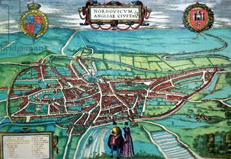 Image Of 16th Century Map Of Norwich