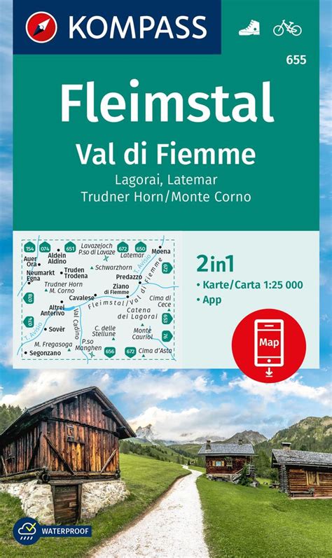 Kompass Wanderkarte Fleimstal Val Di Fiemme Lagorai Latemar