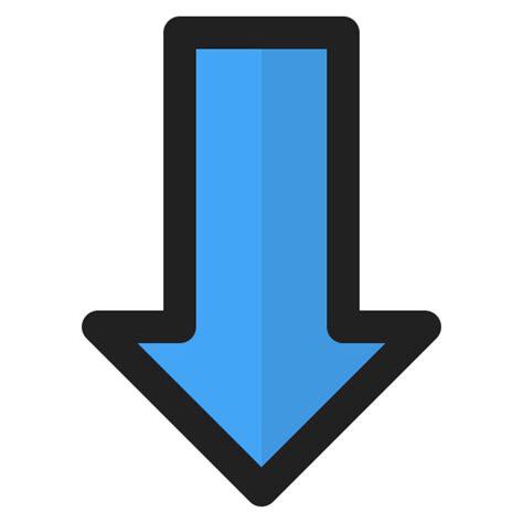 Down Arrow Generic Outline Color Icon