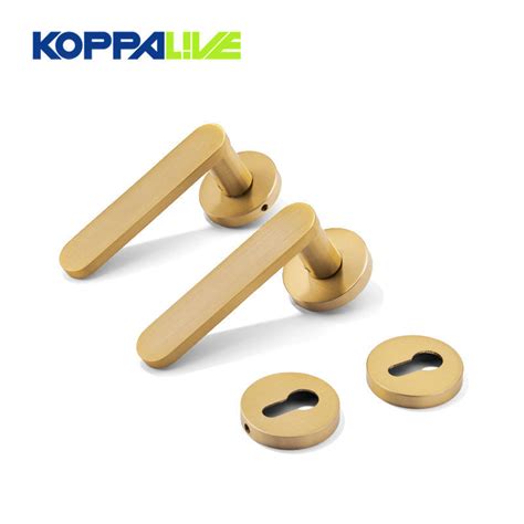 Koppalive Brass Front Door Handles French Passage Lever Door Handle And