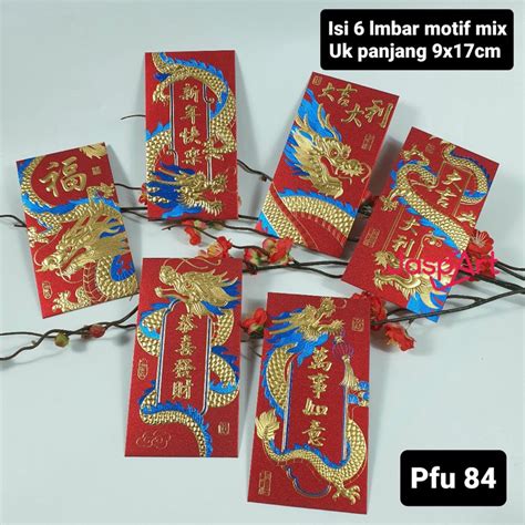 Jual Angpao 2024 NAGA Imlek Merah PREMIUM ANGPAO IMLEK PANJANG SHIO