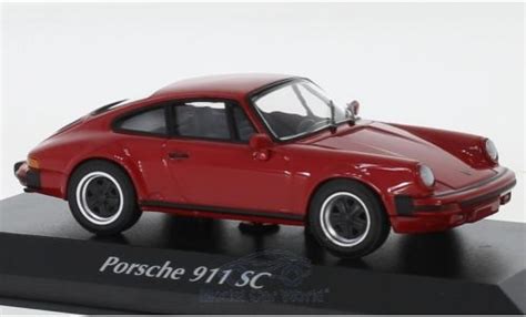 Miniature Porsche 930 1 43 Maxichamps 911 SC Rouge 1979 Voiture