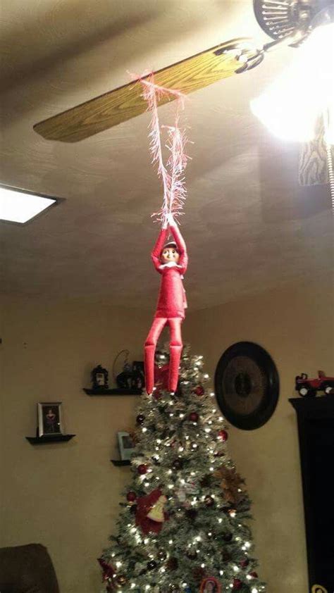 Elf Hanging From Ceiling Fan Fun Elf Activities