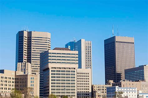 Skyline Of Winnipeg Downtown Sky Skyline Photo Background And Picture ...