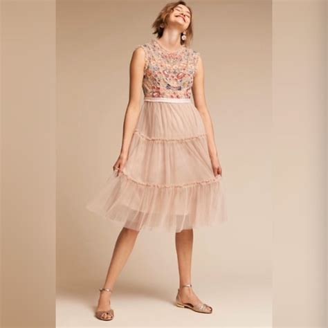 Needle Thread Dresses Bhldn Needle Thread Pier Nude Dress Size 8 Poshmark