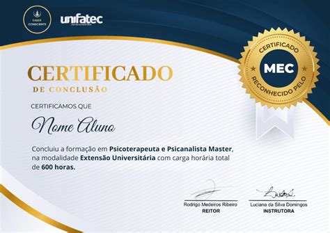 Curso De Psicoterapia Reconhecido Pelo Mec