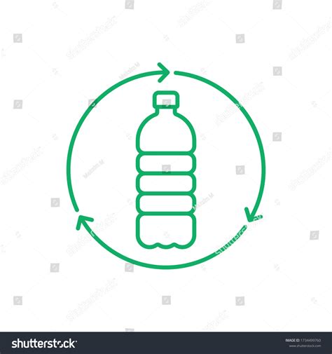 Recycle Plastic Bottle Icon Logo Design Stock Vector Royalty Free