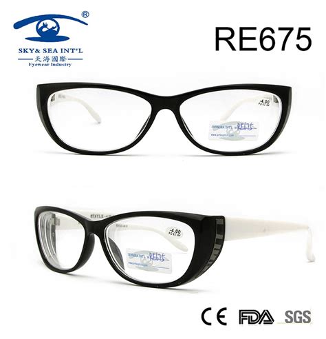 Classic Design Black Frame Plastic Reading Glasses Re675 Reading Glasses And Plastic Reading