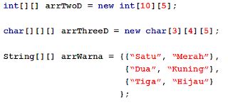 Array Pada Java Rodeblog Coding Galau