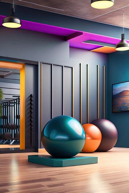 Premium Ai Image Modern Gym Interior With Sport And Fitness Equipment