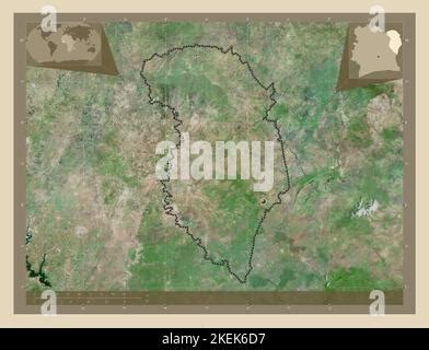 Zanzan District Of Cote D Ivoire High Resolution Satellite Map Stock