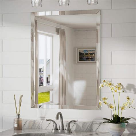 keonjinn        rectangular beveled frameless wall mount