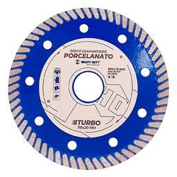 Disco Diamantado Turbo De Porcelanato X Mm Heavy Duty