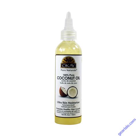 Okay Pure Coconut Oil Moisturizing Treatment Hair And Skin 4oz Oils