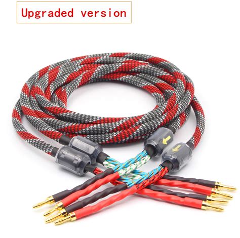 2020 One Pair Oxygen Free Copper Audio Speaker Cable HI FI High End