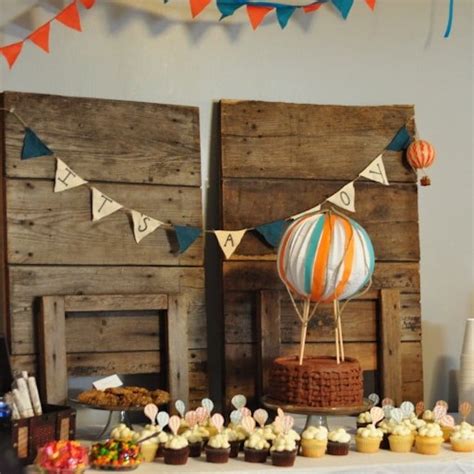 Kara S Party Ideas Vintage Hot Air Balloon Baby Shower Kara S Party Ideas