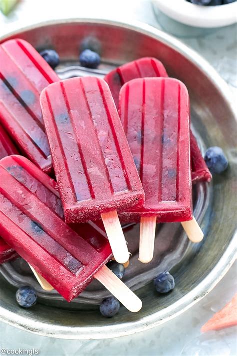 Blueberry Watermelon Hibiscus Ice Pops Recipe Cooking Lsl