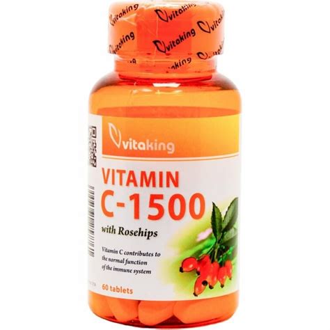 Vitaking 1500 mg Csipkebogyó C vitamin tabletta 60 db Magyar