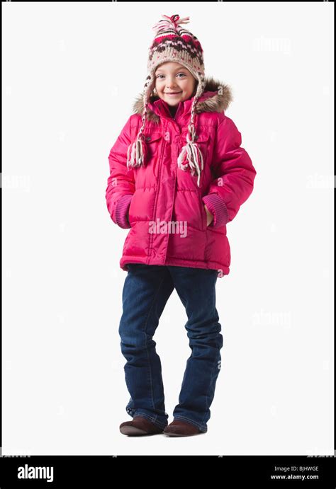 Young Girl Wearing Winter Clothing Stock Photo Alamy