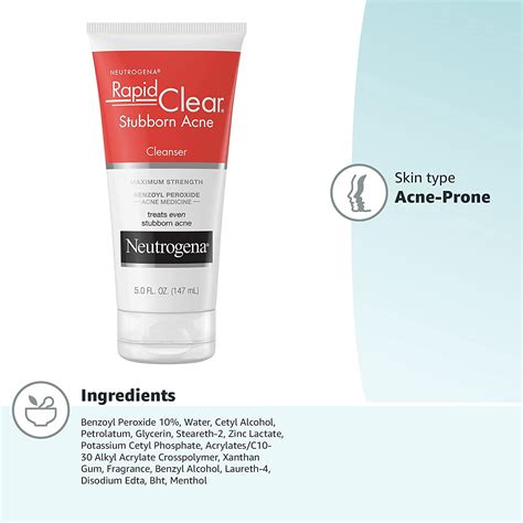 Neutrogena Rapid Clear Stubborn Acne Face Wash With Benzoyl