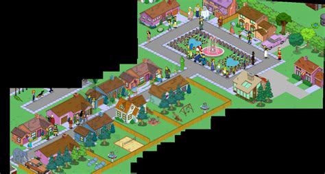 Simple Town Designs Residential Neighborhoodsthe Simpsons Tapped Out