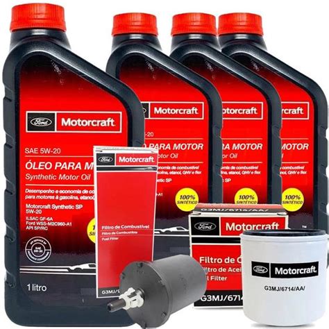 Kit Troca De Oleo Revisao 5w20 Ford Motorcraft E Filtros Ford Focus 1