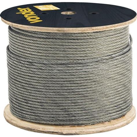 Cabo de Aço Galvanizado Alma de Fibra 12 7 mm 1 2 Pol 6 x 25f VONDER