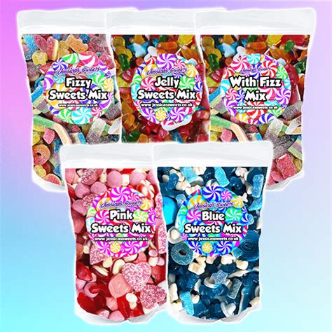 kg jelly  fizzy pink  blue sweets bundle jessicas sweets