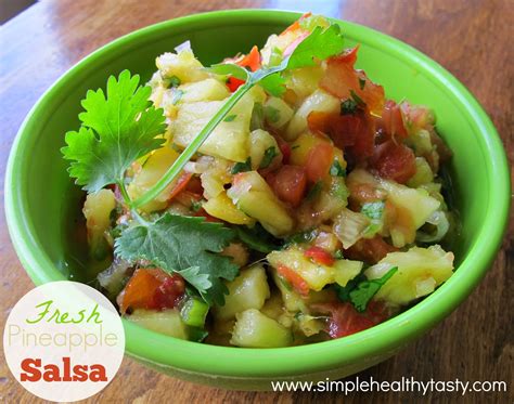 Fresh Pineapple Salsa The Healthy Live