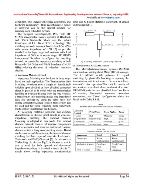 Reconfigurable Impedance Matching Network Using RF MEMS Based Switch