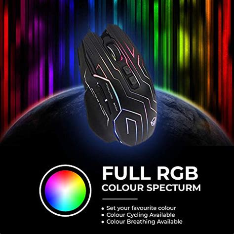 Dazzling Rgb Pro Wired Gaming Mouse Backlit Ergonomic Colour Modes