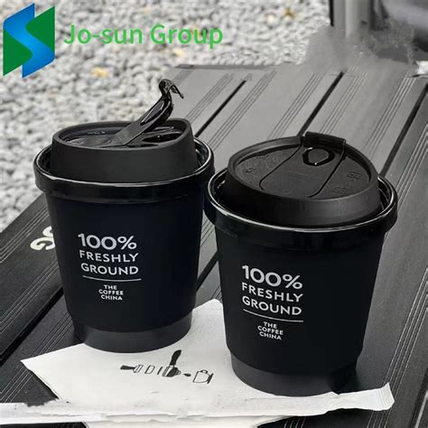 Jo Sun 8 Oz 12 Oz Disposable Double Wall Biodegradable Custom Logo All