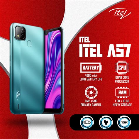 Itel A57 1gb Ram 16gb Rom 61 Inch Lcd 4000mah Shopee Philippines