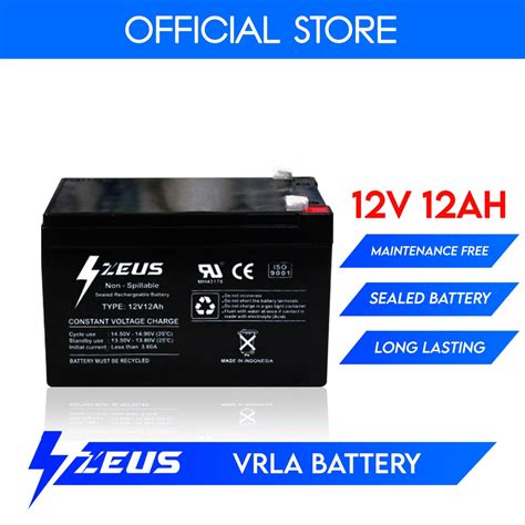 Jual Aki Sepeda Listrik Selis Zeus Battery 12V 12Ah 12V12AH MF VRLA